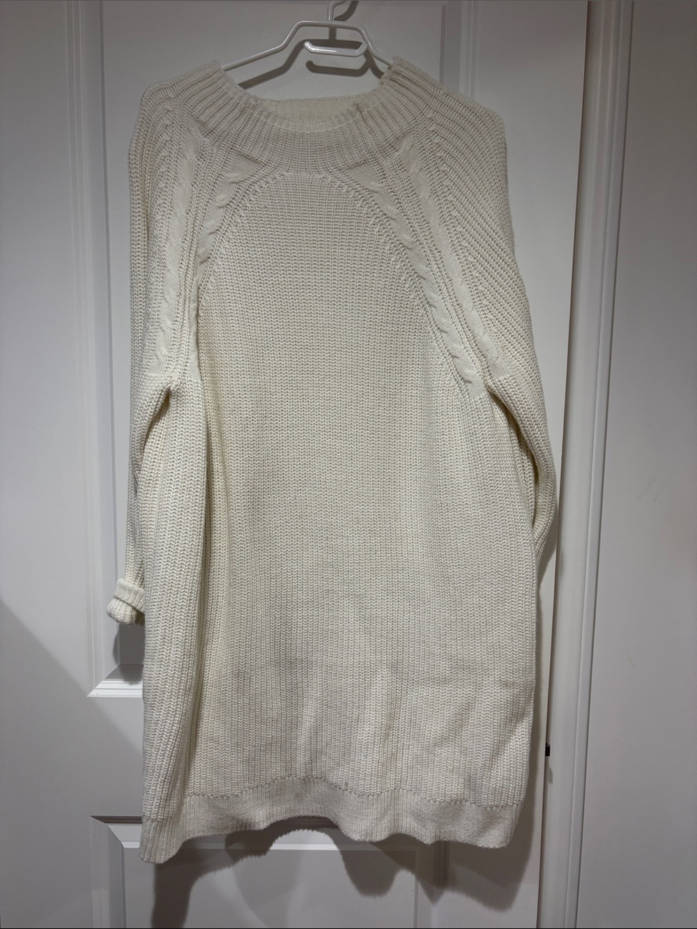 Joe Fresh Cream Cable-Detail Crewneck Sweater